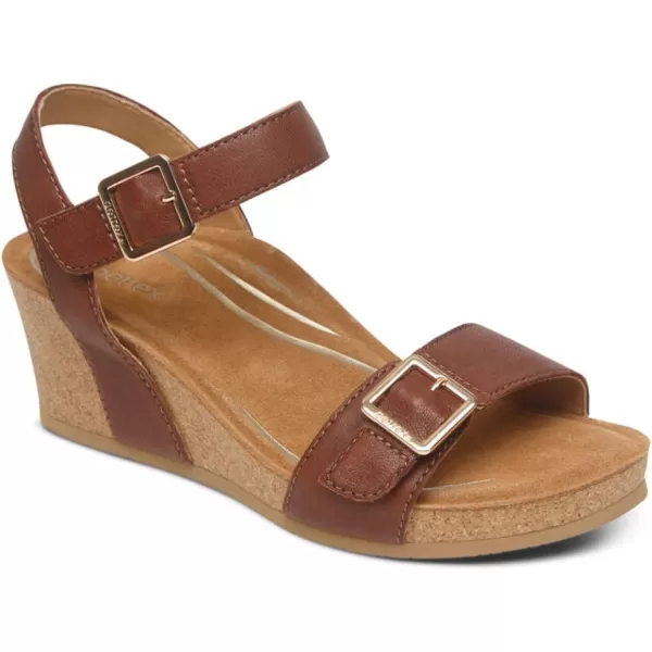 Aetrex Women's Lexa - A Quarter Strap Wedge with Superior Arch Support, Plush Memory Foam Cushioning, and Adjustable Straps for a Custom Fit &amp; Unwavering Support