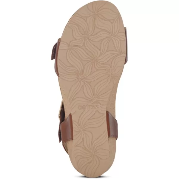Aetrex Women's Lexa - A Quarter Strap Wedge with Superior Arch Support, Plush Memory Foam Cushioning, and Adjustable Straps for a Custom Fit &amp; Unwavering Support