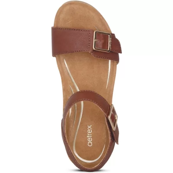 Aetrex Women's Lexa - A Quarter Strap Wedge with Superior Arch Support, Plush Memory Foam Cushioning, and Adjustable Straps for a Custom Fit &amp; Unwavering Support