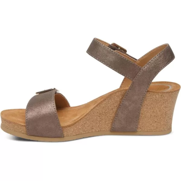 Aetrex Women's Lexa - A Quarter Strap Wedge with Superior Arch Support, Plush Memory Foam Cushioning, and Adjustable Straps for a Custom Fit &amp; Unwavering Support