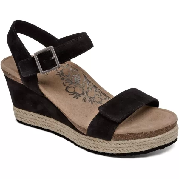 Aetrex Women's Sydney Quarter Strap Espadrille Wedge: The Perfect Combination of Comfort and Style with a Built in Aetrex Orthotic System