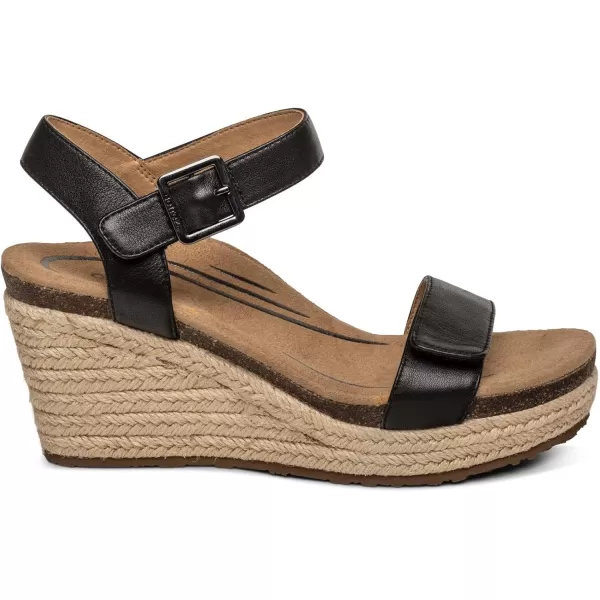Aetrex Women's Sydney Quarter Strap Espadrille Wedge: The Perfect Combination of Comfort and Style with a Built in Aetrex Orthotic System