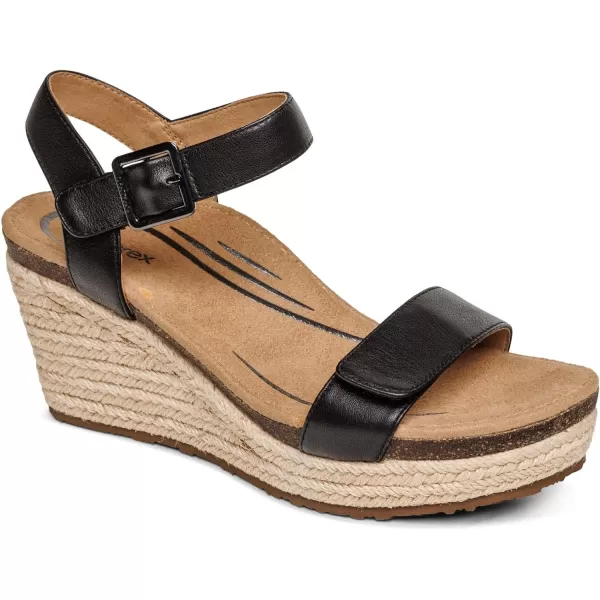 Aetrex Women's Sydney Quarter Strap Espadrille Wedge: The Perfect Combination of Comfort and Style with a Built in Aetrex Orthotic System