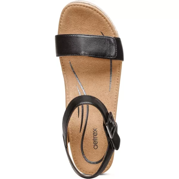Aetrex Women's Sydney Quarter Strap Espadrille Wedge: The Perfect Combination of Comfort and Style with a Built in Aetrex Orthotic System