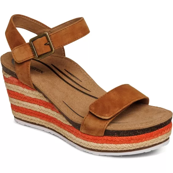 Aetrex Women's Sydney Quarter Strap Espadrille Wedge: The Perfect Combination of Comfort and Style with a Built in Aetrex Orthotic System