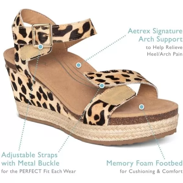 Aetrex Women's Sydney Quarter Strap Espadrille Wedge: The Perfect Combination of Comfort and Style with a Built in Aetrex Orthotic System
