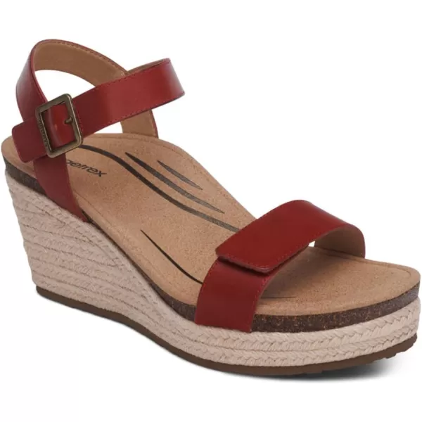 Aetrex Women's Sydney Quarter Strap Espadrille Wedge: The Perfect Combination of Comfort and Style with a Built in Aetrex Orthotic System