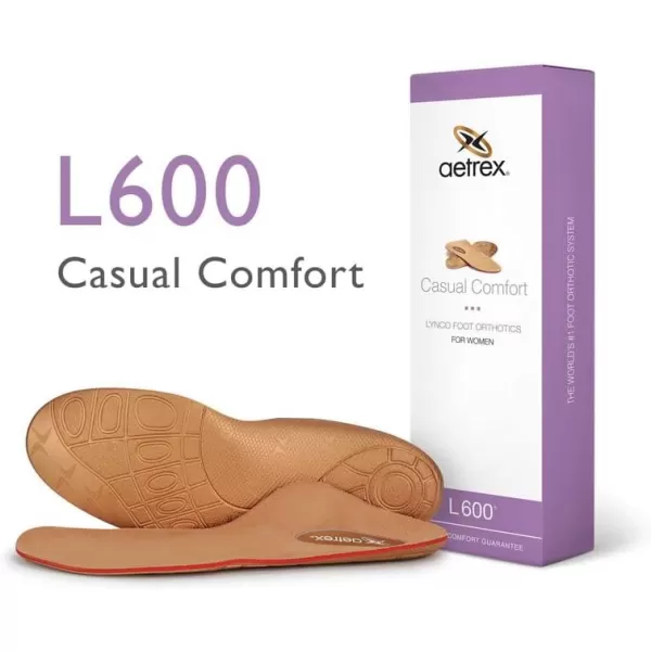Step Comfortably with Aetrex L600 Women's Insoles - Casual Orthotics for All-Day Comfort