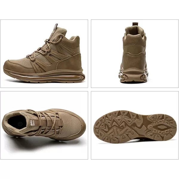 SYLPHID Men Steel Toe Sneakers Women Safety Shoes High top Work Shoe with Air Cushion Lightweight Breathable Puncture Proof