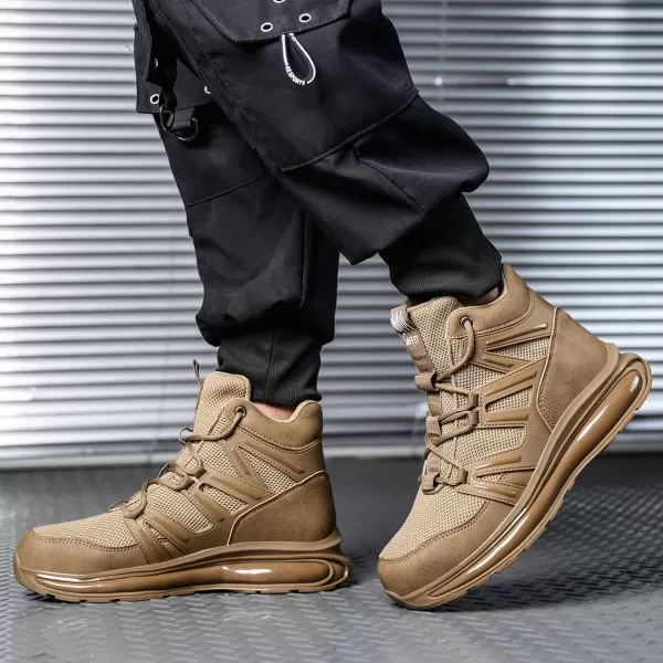 SYLPHID Men Steel Toe Sneakers Women Safety Shoes High top Work Shoe with Air Cushion Lightweight Breathable Puncture Proof