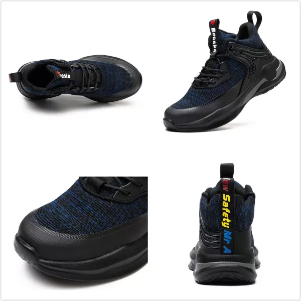 SYLPHID Steel Toe Boots for Men Safety Shoes for Women Work Sneakers Slip Resistant