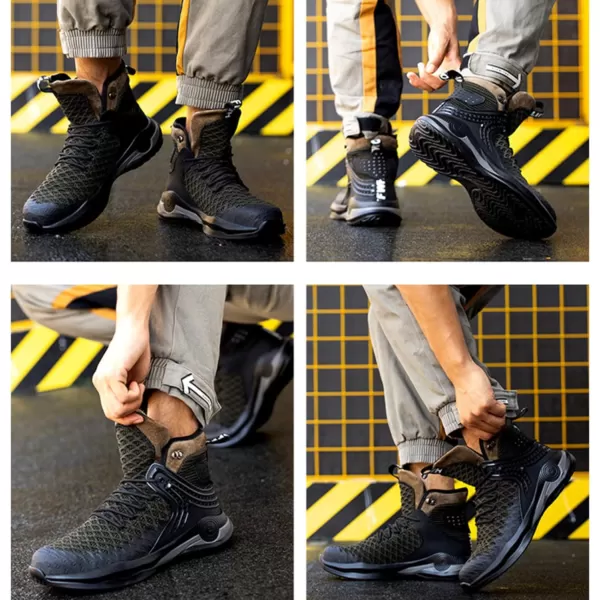 SYLPHID Steel Toe Boots for Men Safety Shoes for Women Work Sneakers Slip Resistant