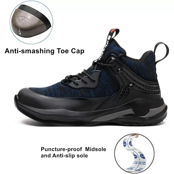 SYLPHID Steel Toe Boots for Men Safety Shoes for Women Work Sneakers Slip Resistant
