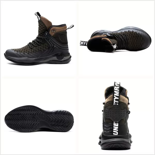 SYLPHID Steel Toe Boots for Men Safety Shoes for Women Work Sneakers Slip Resistant