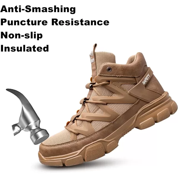 SYLPHID Steel Toe Boots for Men Safety Shoes for Women Work Sneakers Slip Resistant