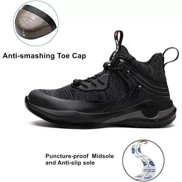 SYLPHID Steel Toe Boots for Men Safety Shoes for Women Work Sneakers Slip Resistant