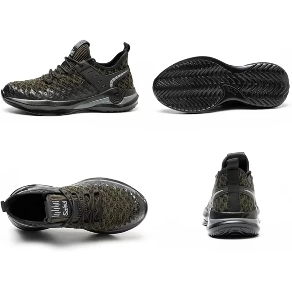 SYLPHID Steel Toe Boots for Men Safety Shoes for Women Work Sneakers Slip Resistant