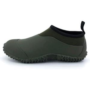 imageSYLPHID Mens Garden Shoes Womens Rain Shoe Waterproof Neoprene Camp Booties for Camping Lawn Care Gardening and Yard WorkDark Green