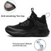imageSYLPHID Steel Toe Boots for Men Safety Shoes for Women Work Sneakers Slip ResistantAl63black