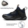 imageSYLPHID Steel Toe Boots for Men Safety Shoes for Women Work Sneakers Slip ResistantAl63blue