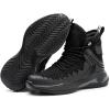 imageSYLPHID Steel Toe Boots for Men Safety Shoes for Women Work Sneakers Slip ResistantAl66black
