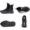 imageSYLPHID Steel Toe Boots for Men Safety Shoes for Women Work Sneakers Slip ResistantAl66black