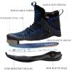 imageSYLPHID Steel Toe Boots for Men Safety Shoes for Women Work Sneakers Slip ResistantAl66blue