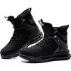 imageSYLPHID Men Steel Toe Sneakers Women Safety Shoes High top Work Shoe with Air Cushion Lightweight Breathable Puncture ProofBlack