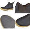 imageSYLPHID Ankle Deck Boots for Men Waterproof Rain Shoes Neoprene Rubber Footwear for Gardening Fishing Hunting and CampingBrown