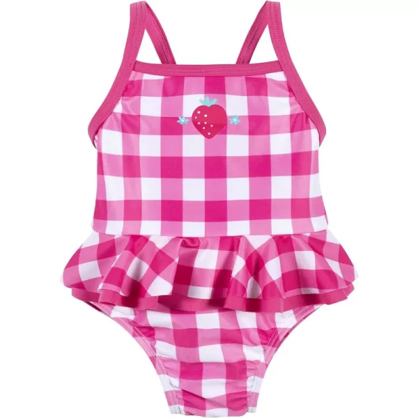 Pink Gingham Strawberry