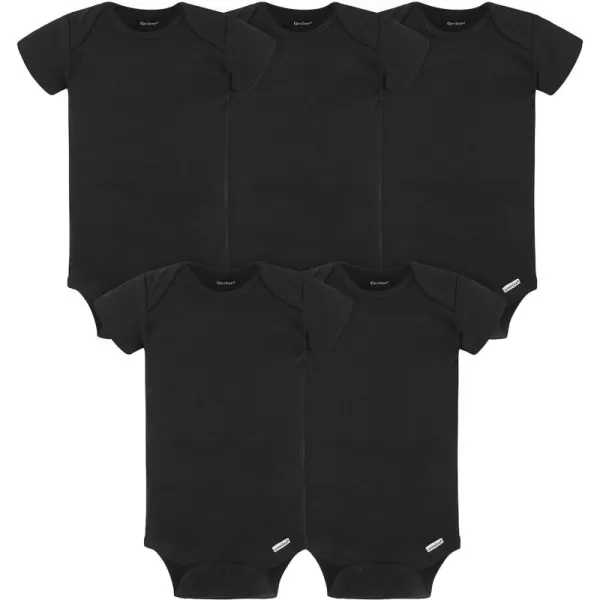 Gerber baby-girls 5-pack Solid Onesies Bodysuits
