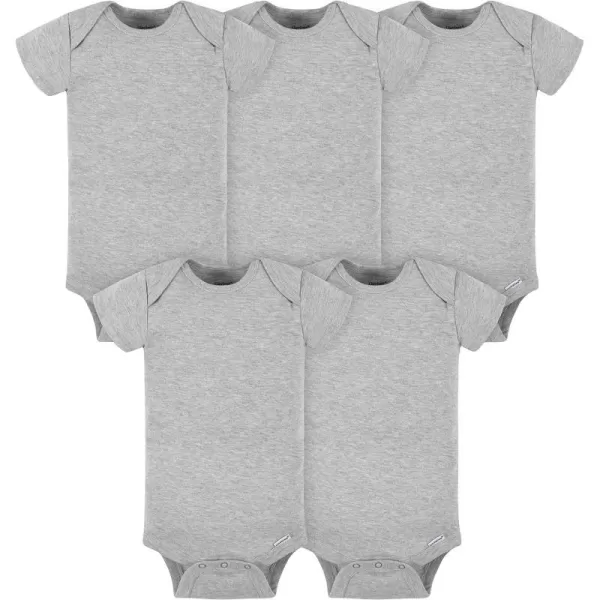 Gerber baby-girls 5-pack Solid Onesies Bodysuits