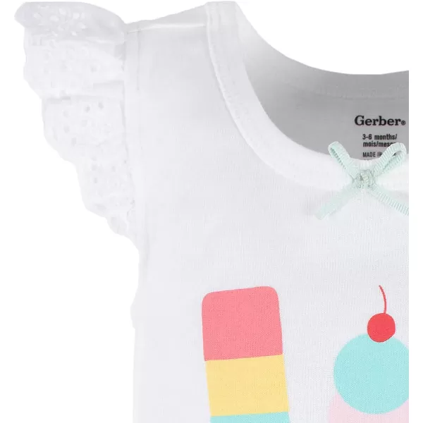 Gerber Baby Girls Multi-Pack Sleeveless Onesies Bodysuit