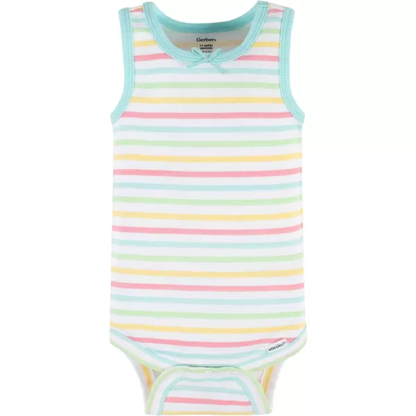 Gerber Baby Girls Multi-Pack Sleeveless Onesies Bodysuit
