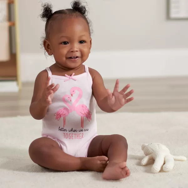 Gerber Baby Girls Multi-Pack Sleeveless Onesies Bodysuit