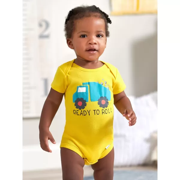 Gerber baby-boys 4-pack Short Sleeve Onesies Bodysuits