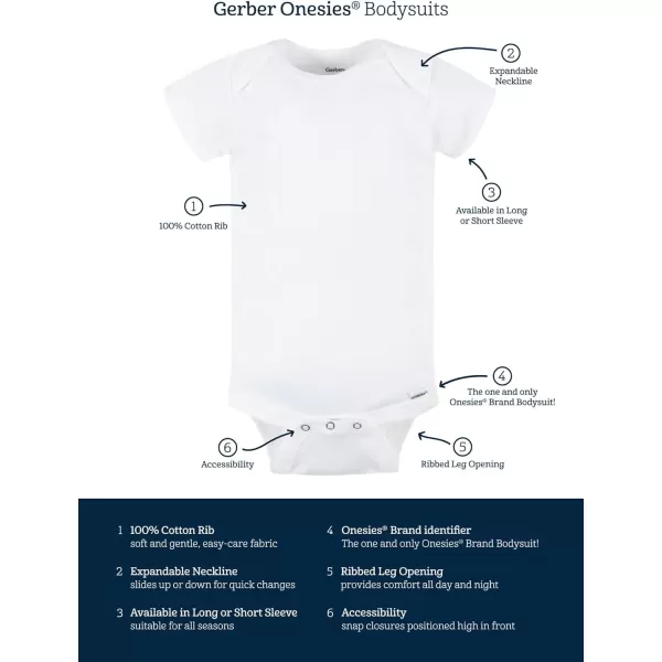 Gerber baby-boys 4-pack Short Sleeve Onesies Bodysuits