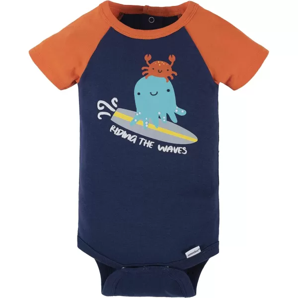 Gerber baby-boys 4-pack Short Sleeve Onesies Bodysuits