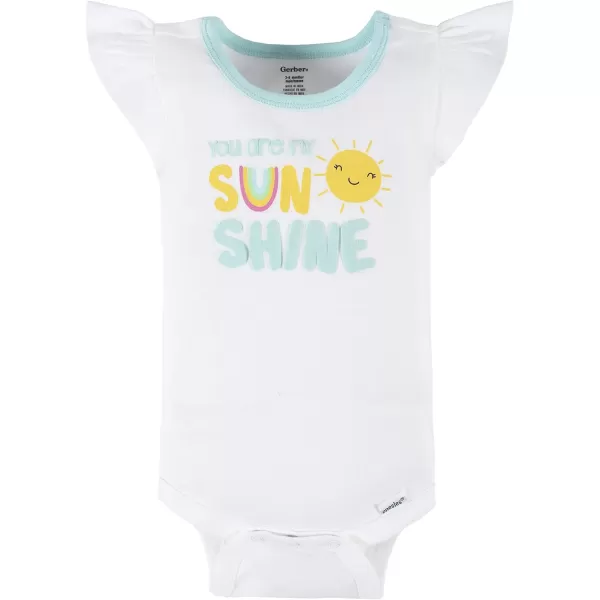 Gerber baby-girls 4-pack Short Sleeve Onesies Bodysuits