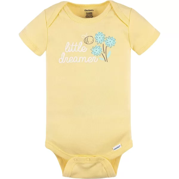 Gerber baby-girls 4-pack Short Sleeve Onesies Bodysuits