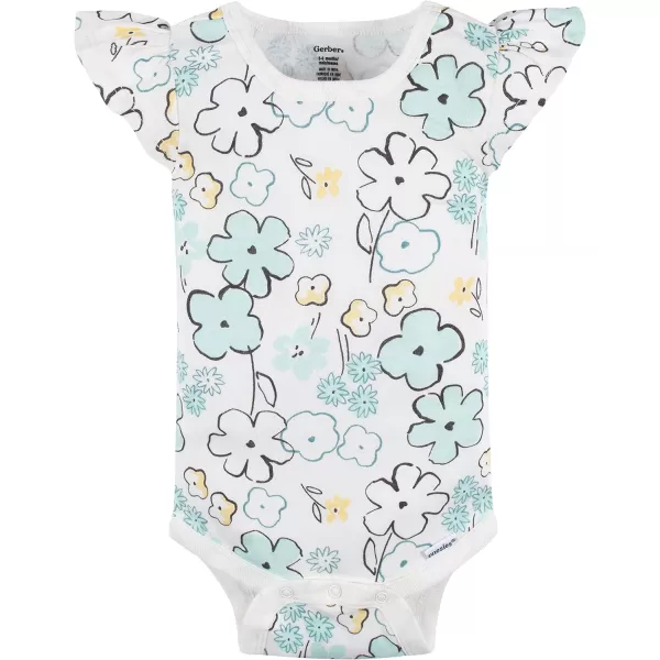 Gerber baby-girls 4-pack Short Sleeve Onesies Bodysuits