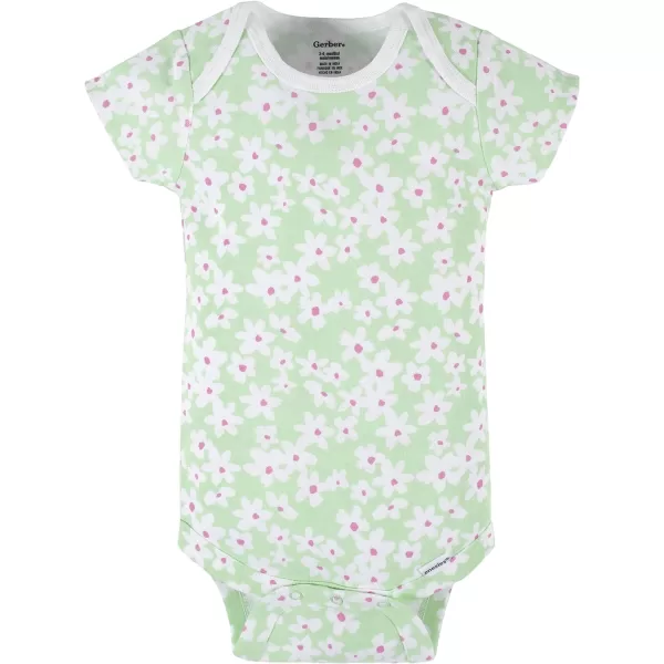 Gerber baby-girls 4-pack Short Sleeve Onesies Bodysuits