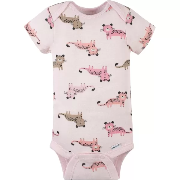 Gerber baby-girls 4-pack Short Sleeve Onesies Bodysuits