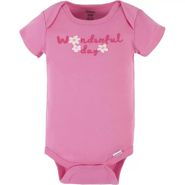 Gerber baby-girls 4-pack Short Sleeve Onesies Bodysuits