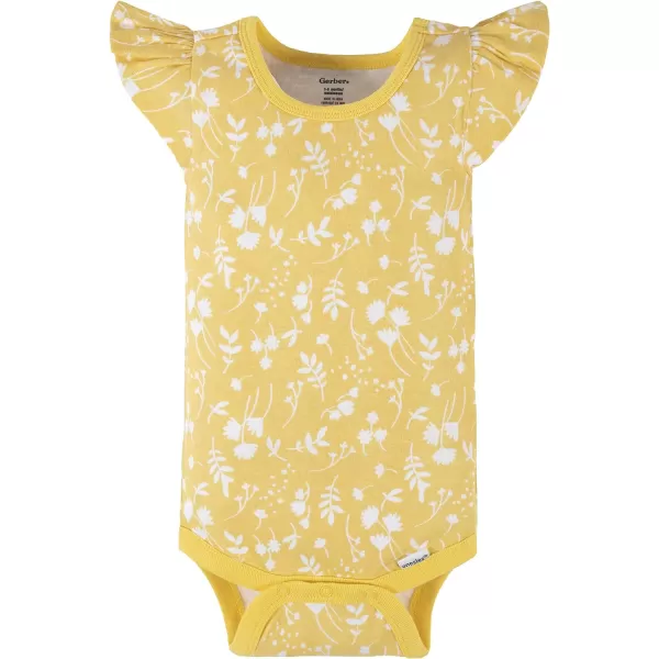 Gerber baby-girls 4-pack Short Sleeve Onesies Bodysuits