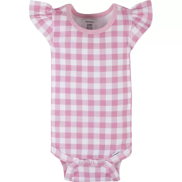 Gerber baby-girls 4-pack Short Sleeve Onesies Bodysuits