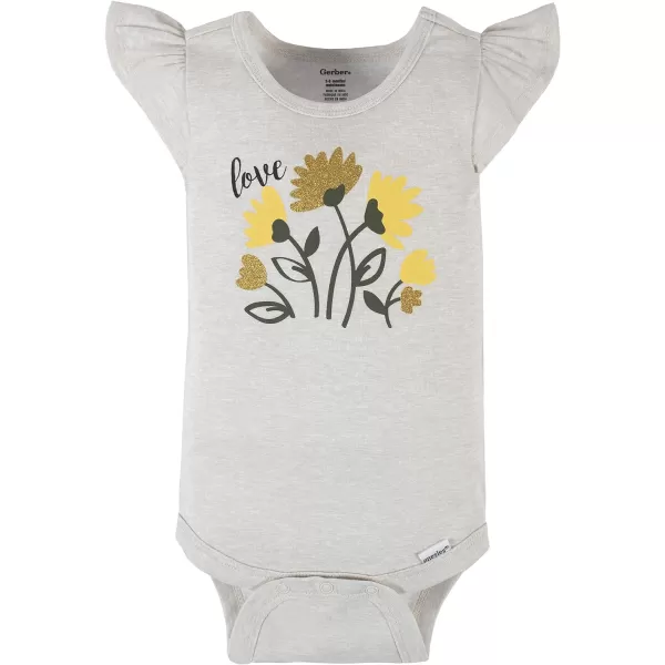 Gerber baby-girls 4-pack Short Sleeve Onesies Bodysuits