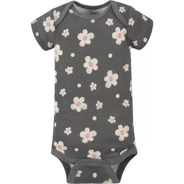 Gerber baby-girls 4-pack Short Sleeve Onesies Bodysuits