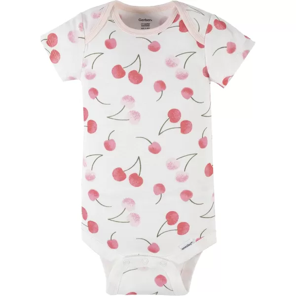 Gerber baby-girls 4-pack Short Sleeve Onesies Bodysuits