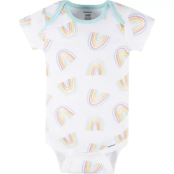 Gerber baby-girls 4-pack Short Sleeve Onesies Bodysuits
